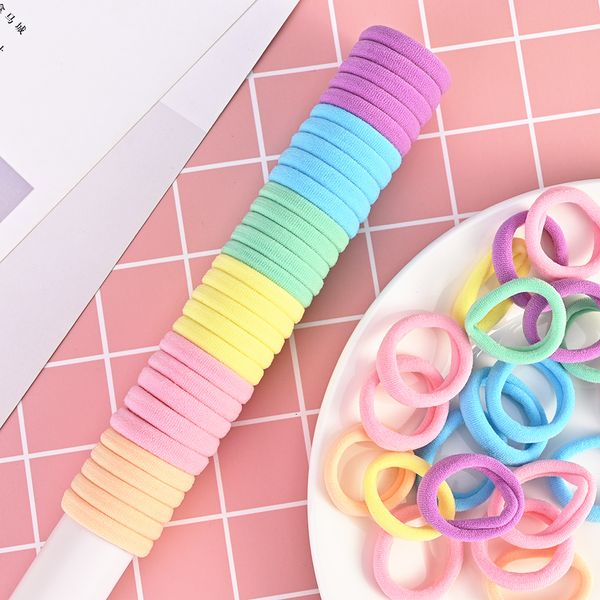 50pcs baby girls headwear headbands children baby elastic hair bands princess girls hair rubber bands baby hair accessory, Slivery;white